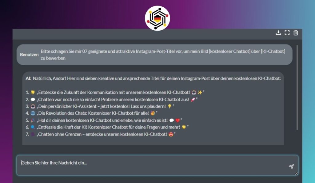 Social Media Aufforderungen für ChatGPT auf Instagram
