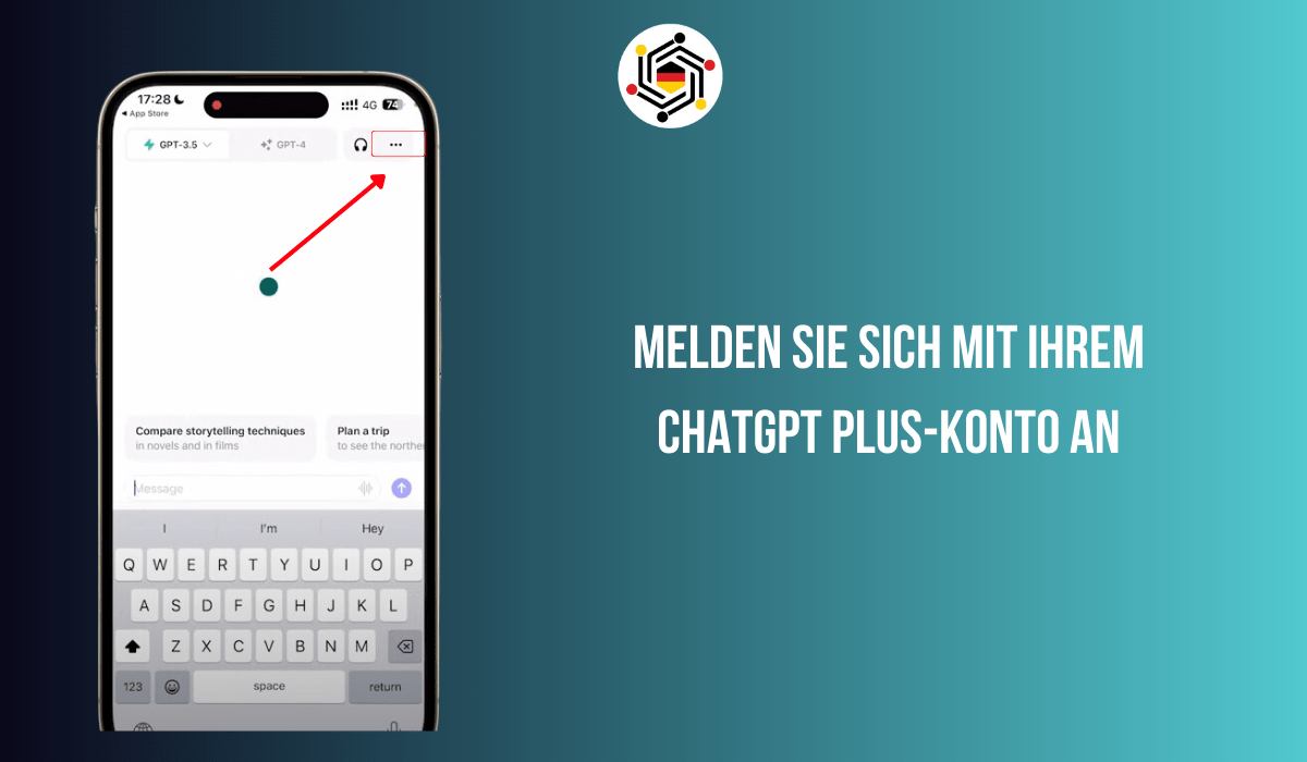 Melden Sie sich mit Ihrem ChatGPT Plus-Konto an